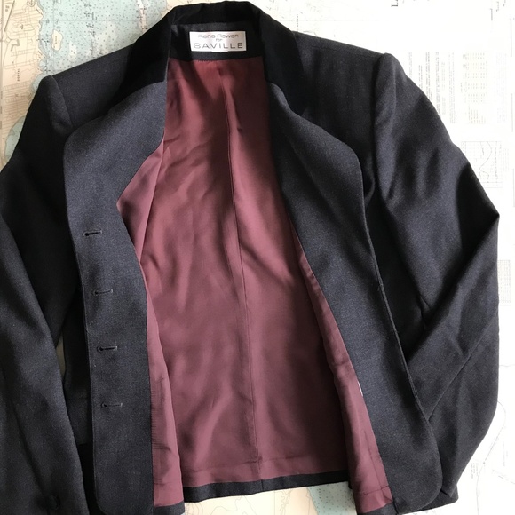 Vintage Rena Rowan for Saville Velvet Trimmed Blazer - Picture 6 of 8